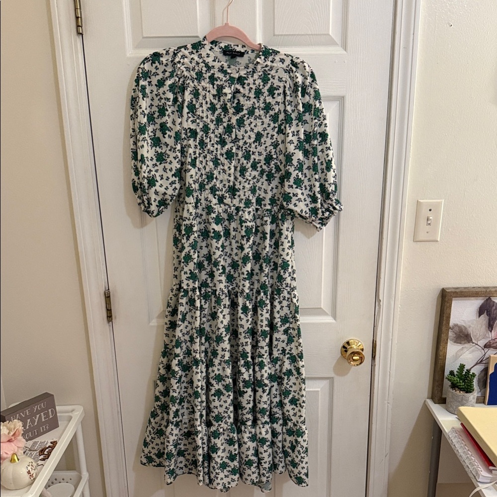 Floral Green Midi Dress